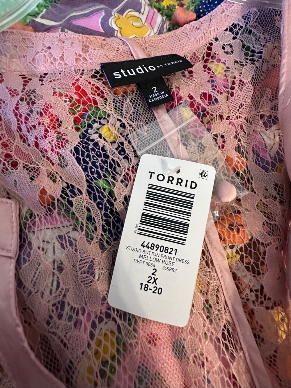 Torrid Mellow arose Pink Sheer and Lace Maxi Dress - Picture 4 of 13